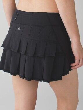 LULULEMON Run: Pace Setter Skirt Black Skort Athleisure Size 4